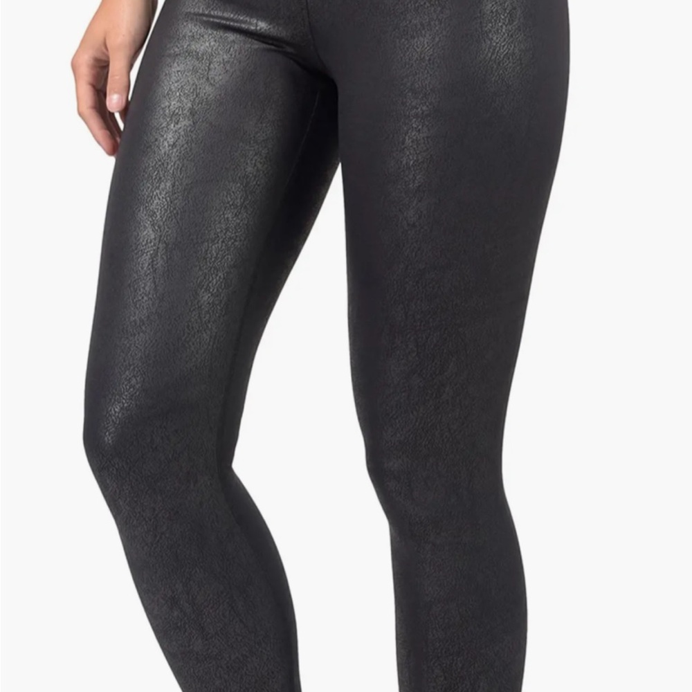 90 Degree By Reflex Black cire High-Waisted Leggings